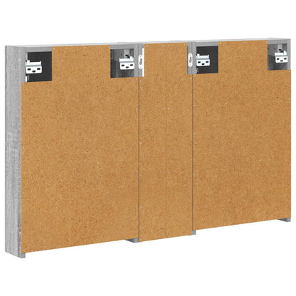 Badkamerkastenset 3 pcs 100 x 10,5 x 60,5 cm Bewerkt hout