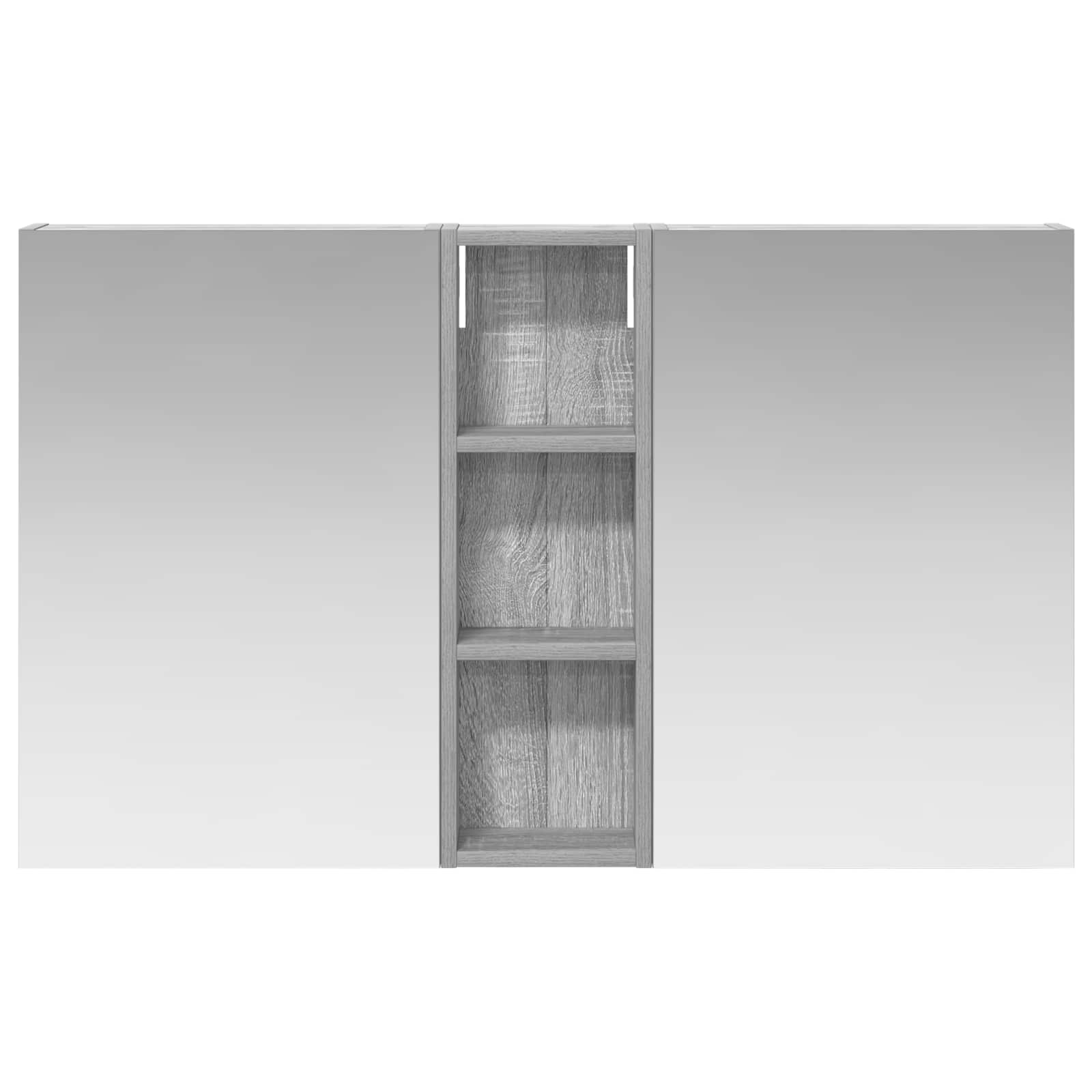 Badkamerkastenset 3 pcs 100 x 10,5 x 60,5 cm Bewerkt hout