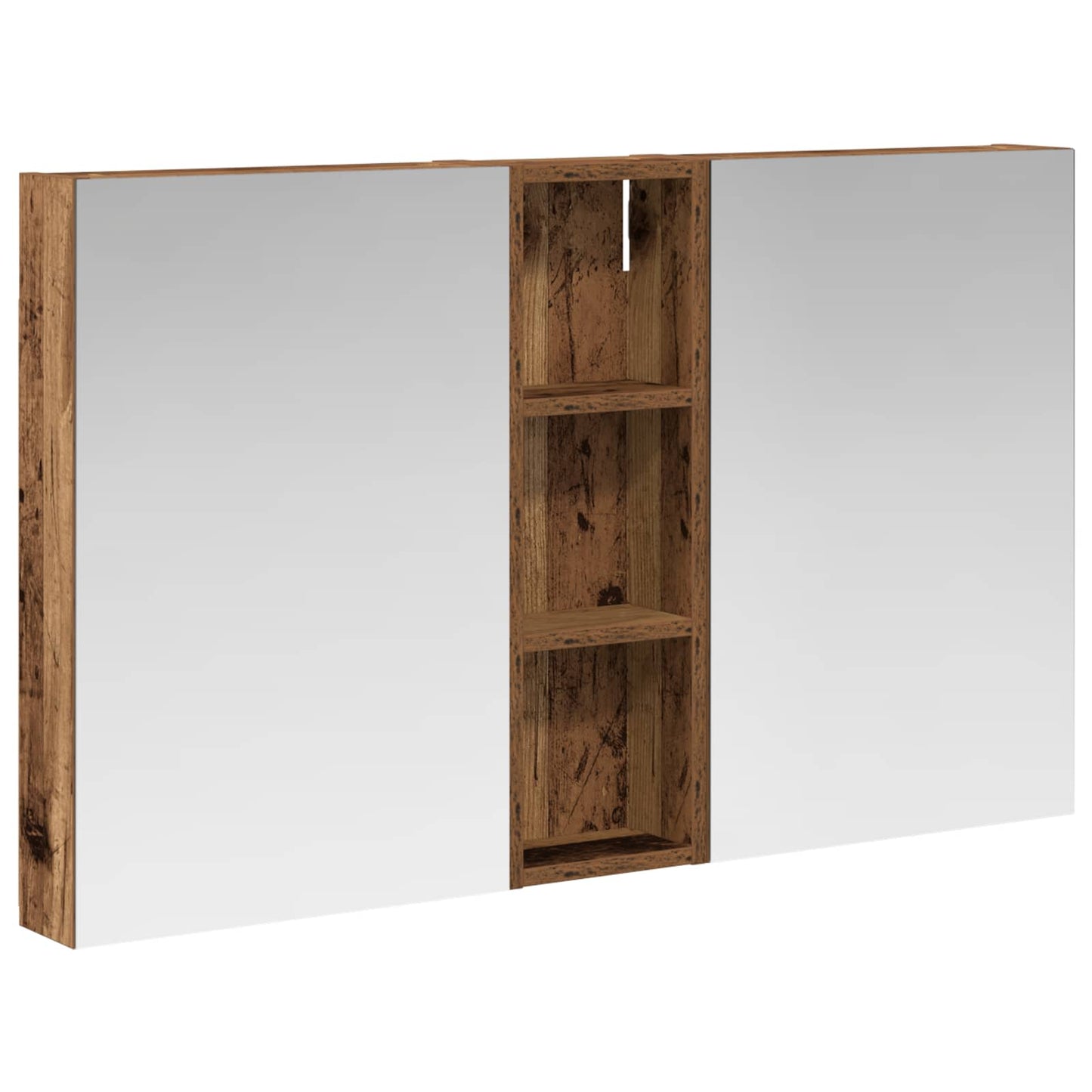 Badkamerkastenset 3 pcs 100 x 10,5 x 60,5 cm Bewerkt hout
