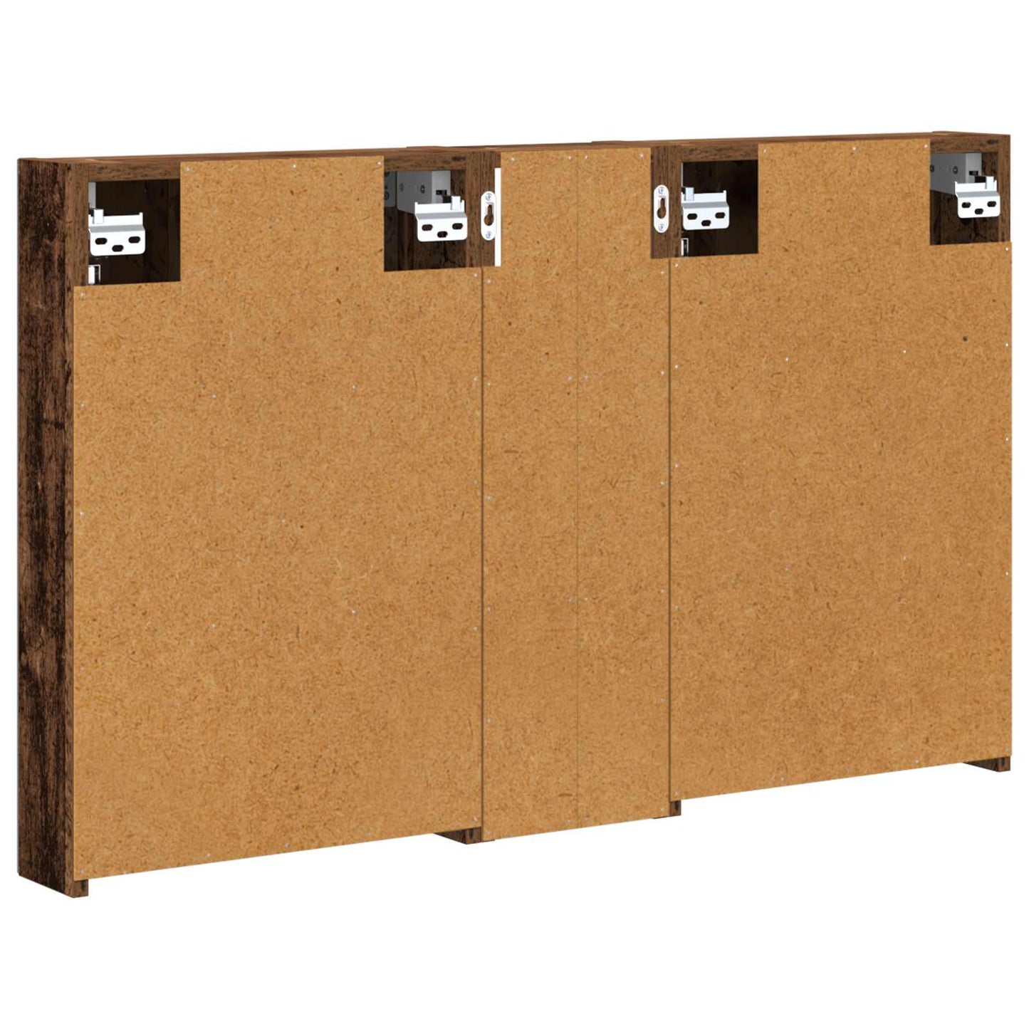 Badkamerkastenset 3 pcs 100 x 10,5 x 60,5 cm Bewerkt hout