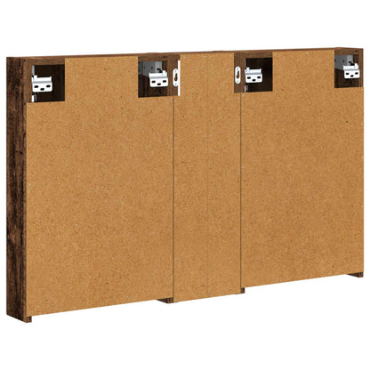 Badkamerkastenset 3 pcs 100 x 10,5 x 60,5 cm Bewerkt hout