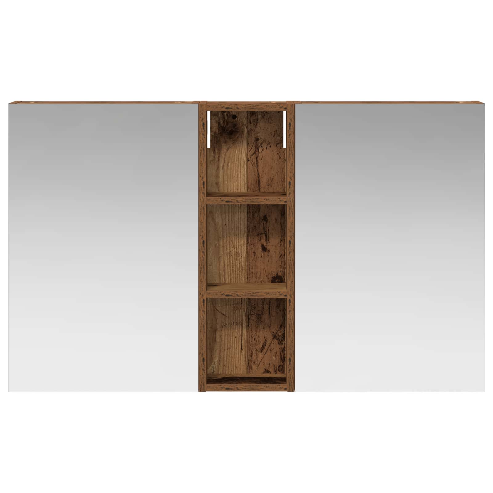 Badkamerkastenset 3 pcs 100 x 10,5 x 60,5 cm Bewerkt hout