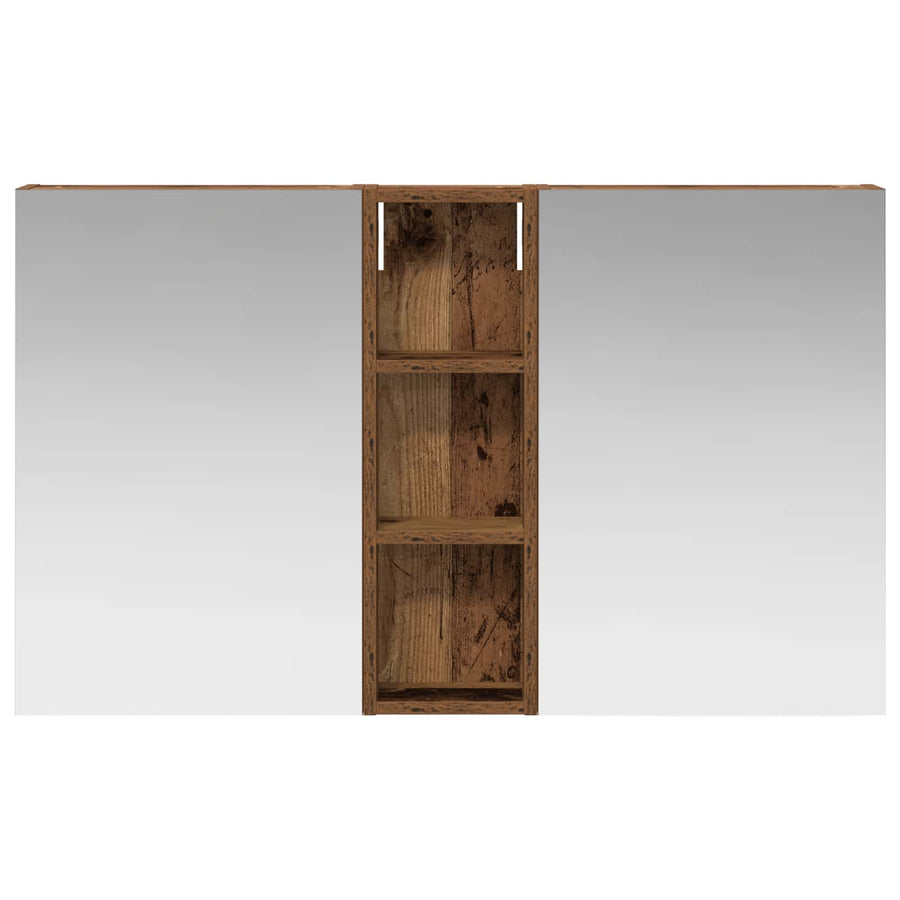 Badkamerkastenset 3 st 100 x 10,5 x 60,5 cm Bewerkt hout