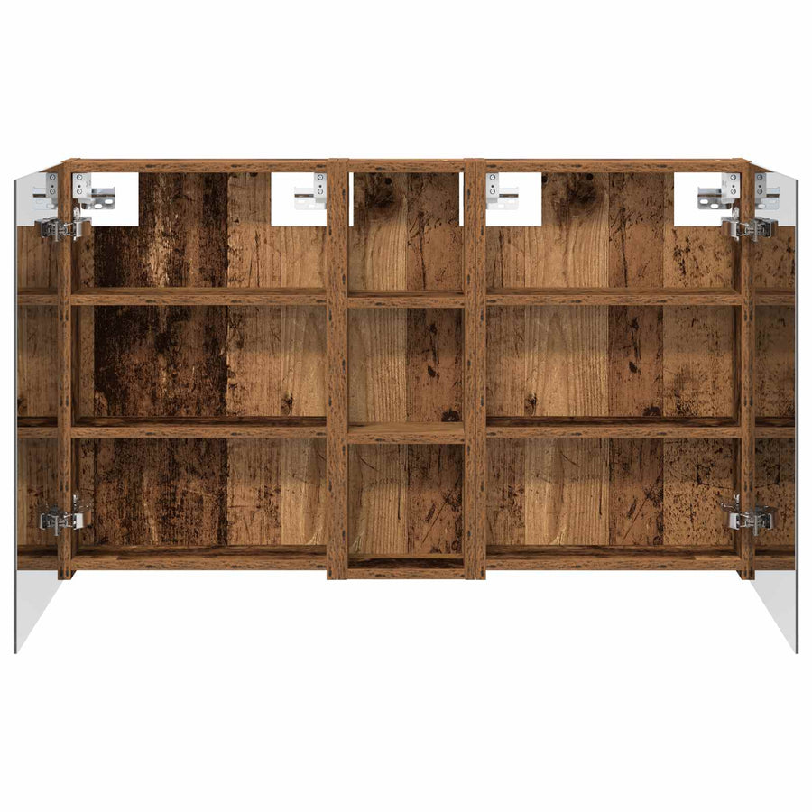 Badkamerkastenset 3 st 100 x 10,5 x 60,5 cm Bewerkt hout