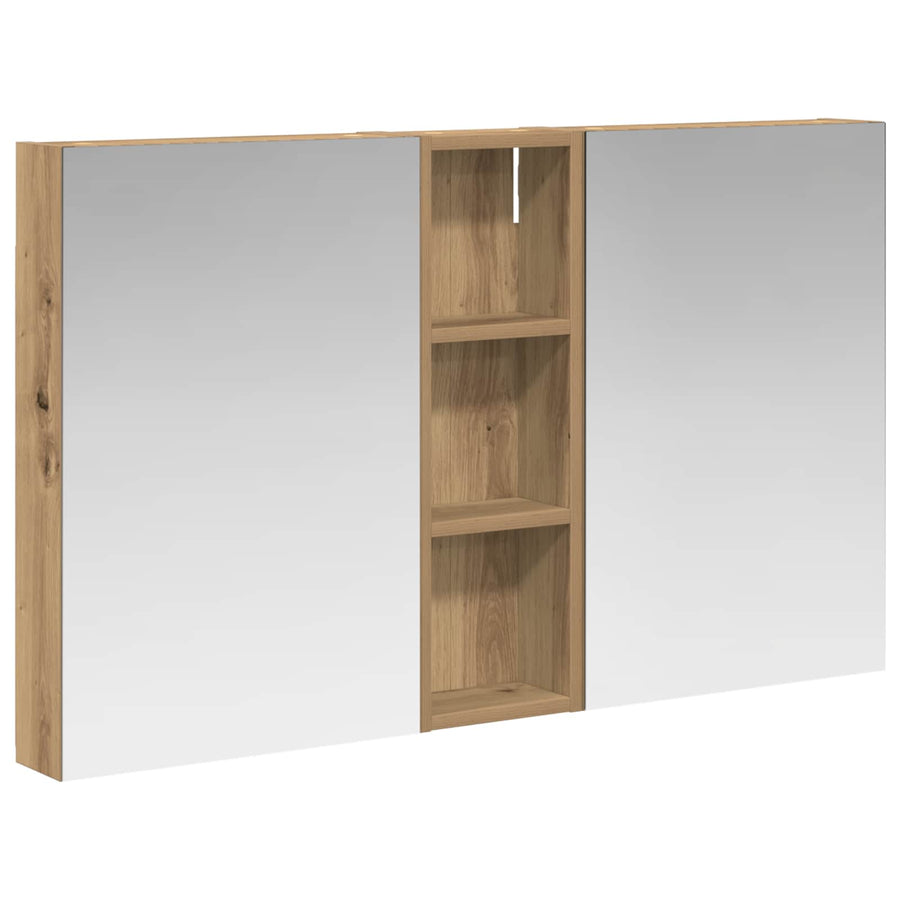 Badkamerkastenset 3 pcs 100 x 10,5 x 60,5 cm Bewerkt hout