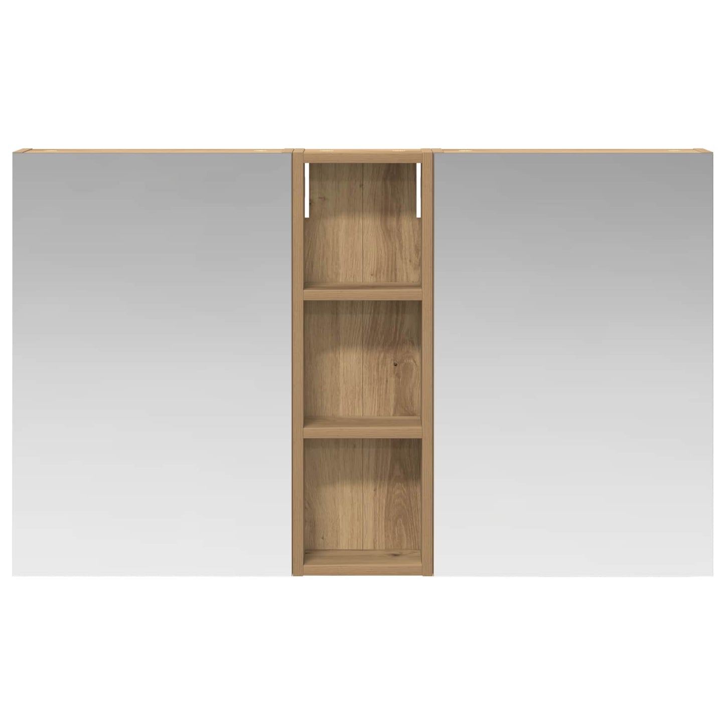 Badkamerkastenset 3 pcs 100 x 10,5 x 60,5 cm Bewerkt hout