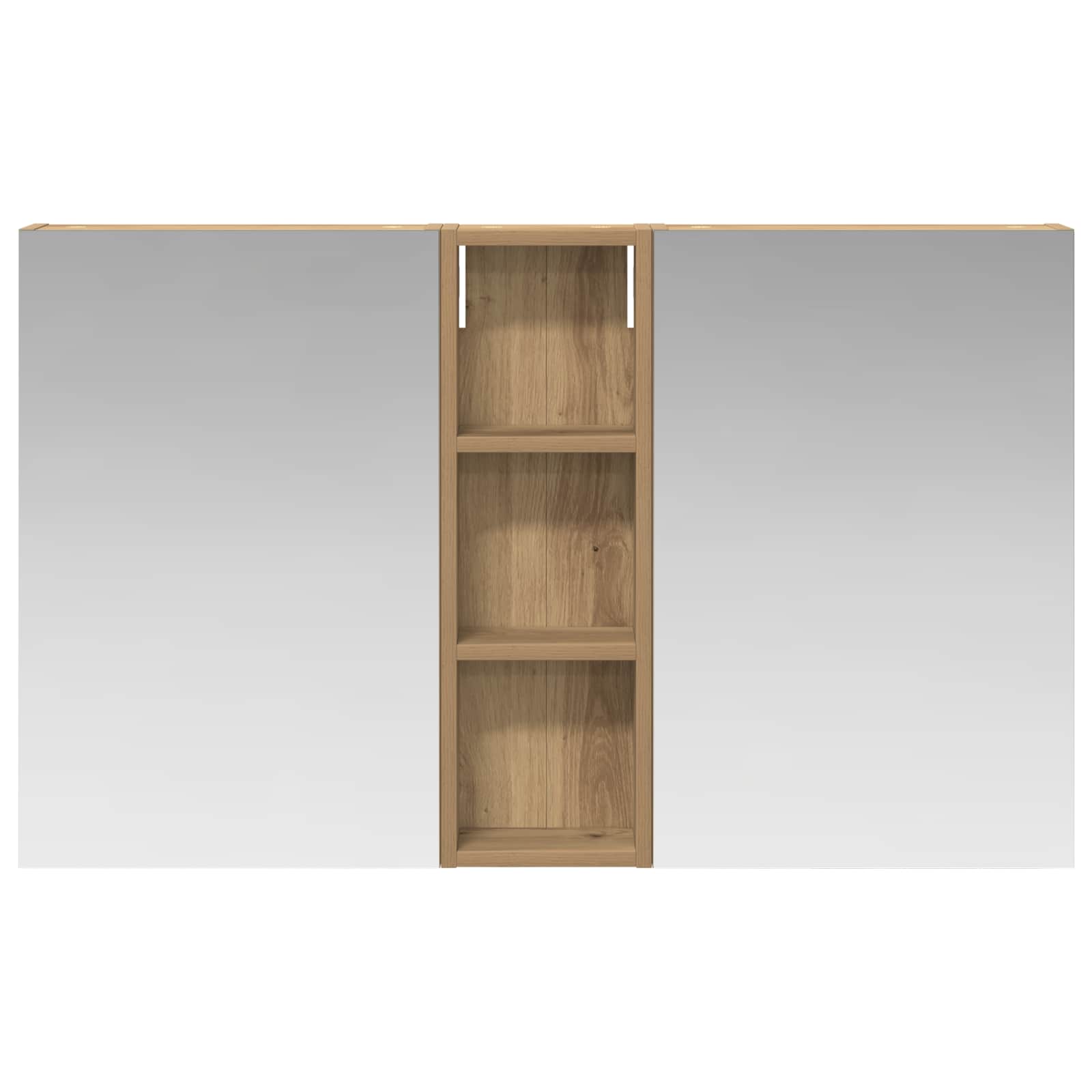 Badkamerkastenset 3 pcs 100 x 10,5 x 60,5 cm Bewerkt hout