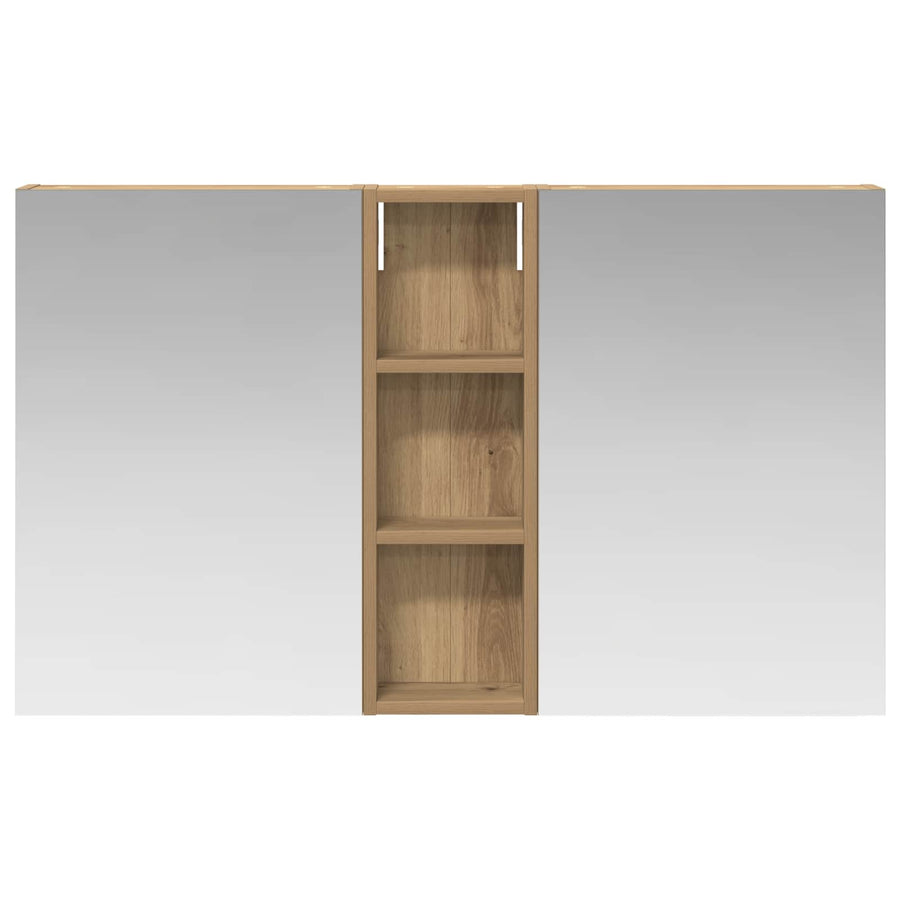 Badkamerkastenset 3 pcs 100 x 10,5 x 60,5 cm Bewerkt hout