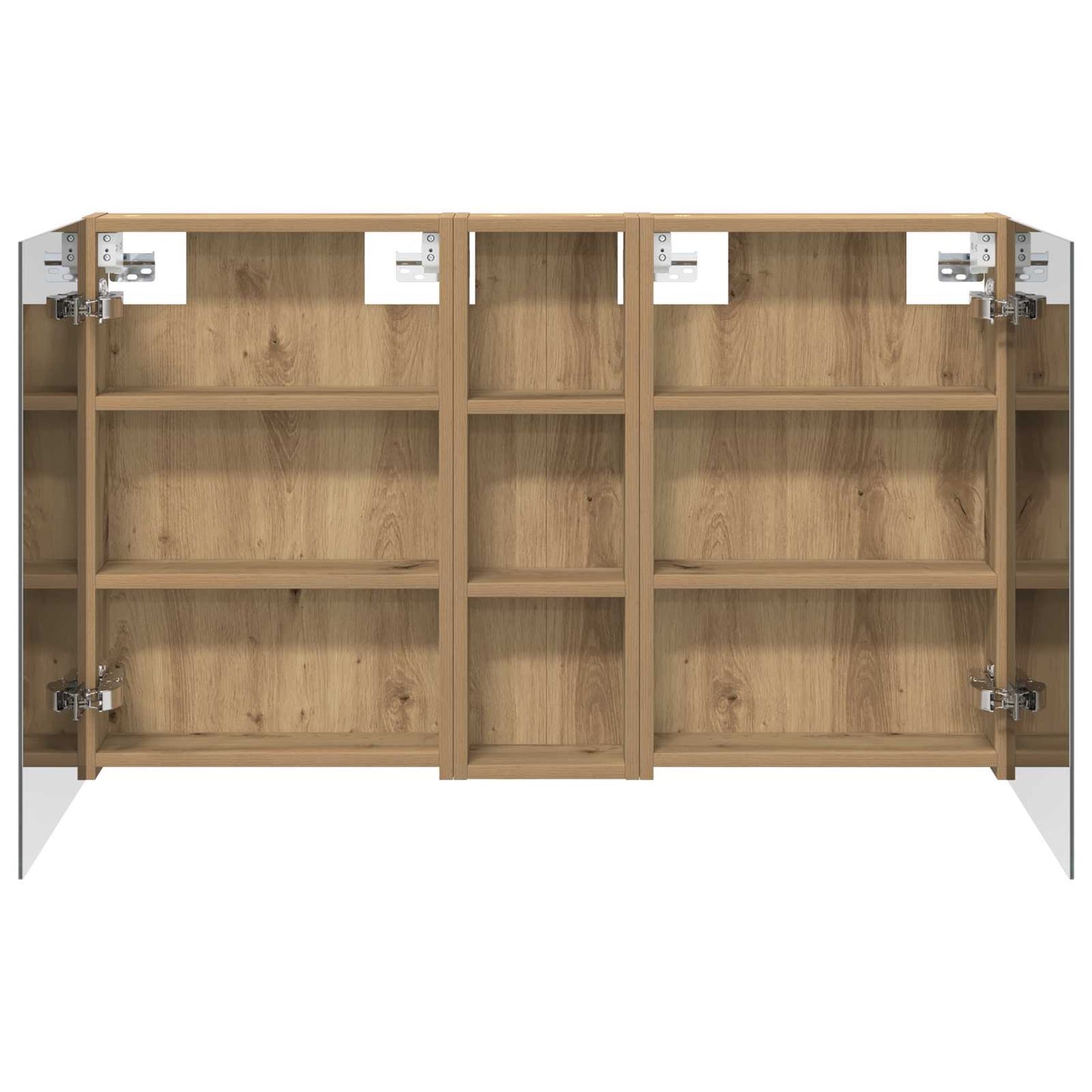 Badkamerkastenset 3 pcs 100 x 10,5 x 60,5 cm Bewerkt hout