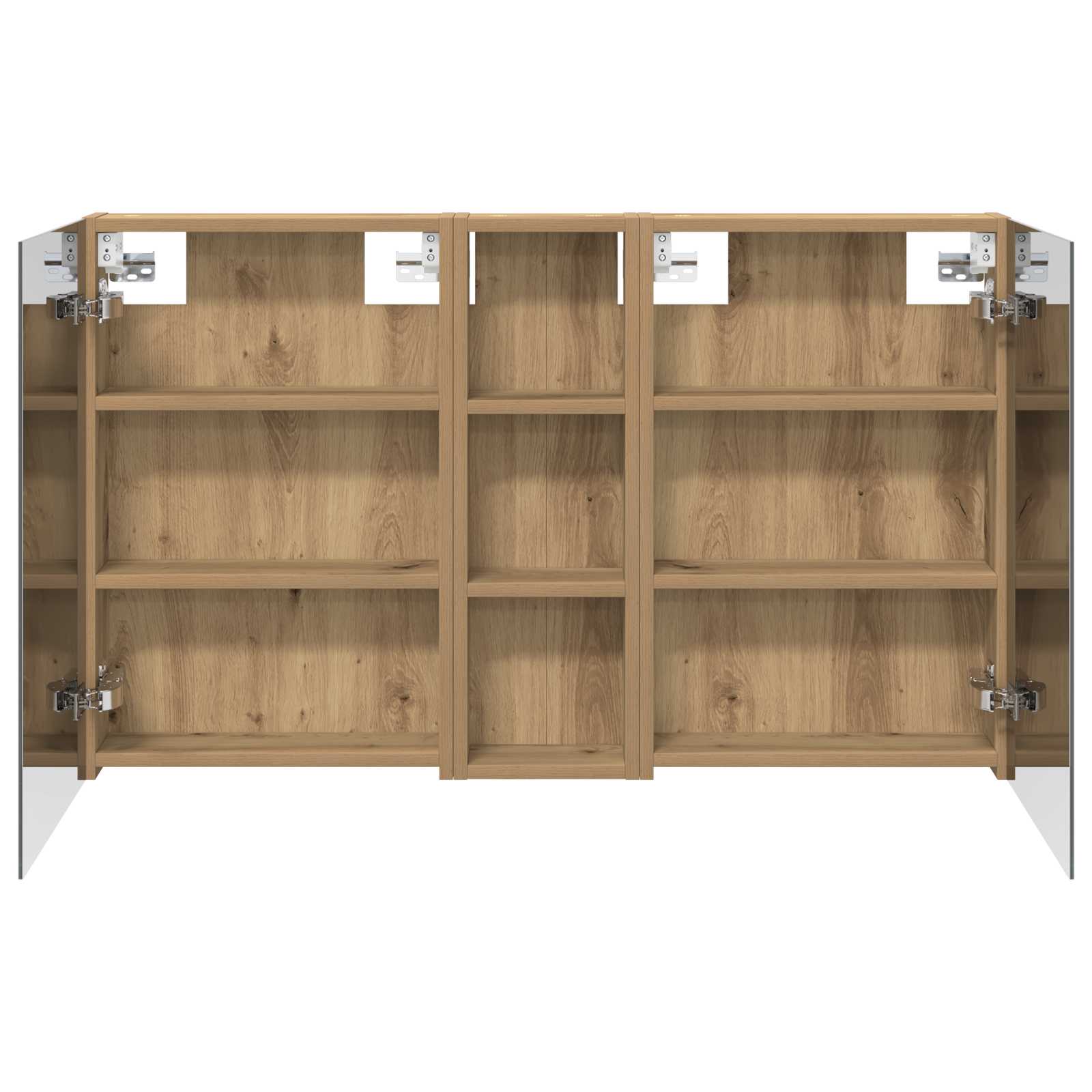 Badkamerkastenset 3 pcs 100 x 10,5 x 60,5 cm Bewerkt hout