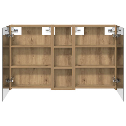 Badkamerkastenset 3 pcs 100 x 10,5 x 60,5 cm Bewerkt hout