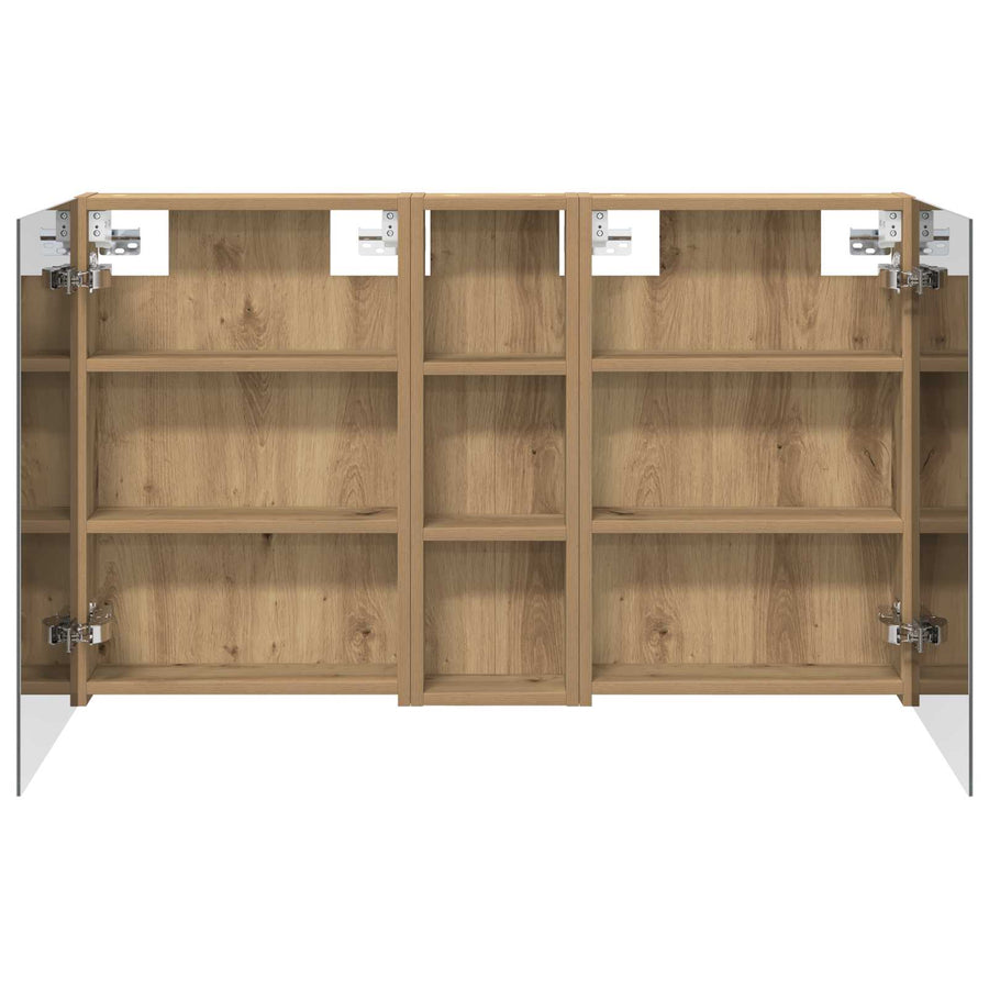 Badkamerkastenset 3 pcs 100 x 10,5 x 60,5 cm Bewerkt hout