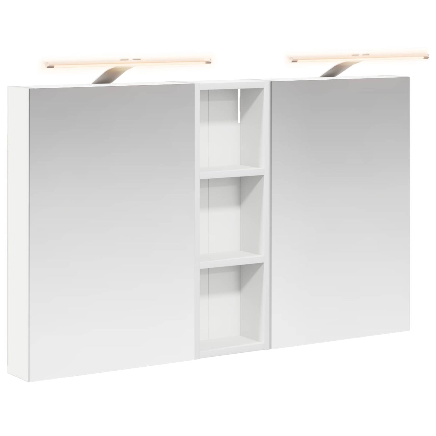 Badkamerkastenset 3 pcs 100 x 10,5 x 60,5 cm Bewerkt hout