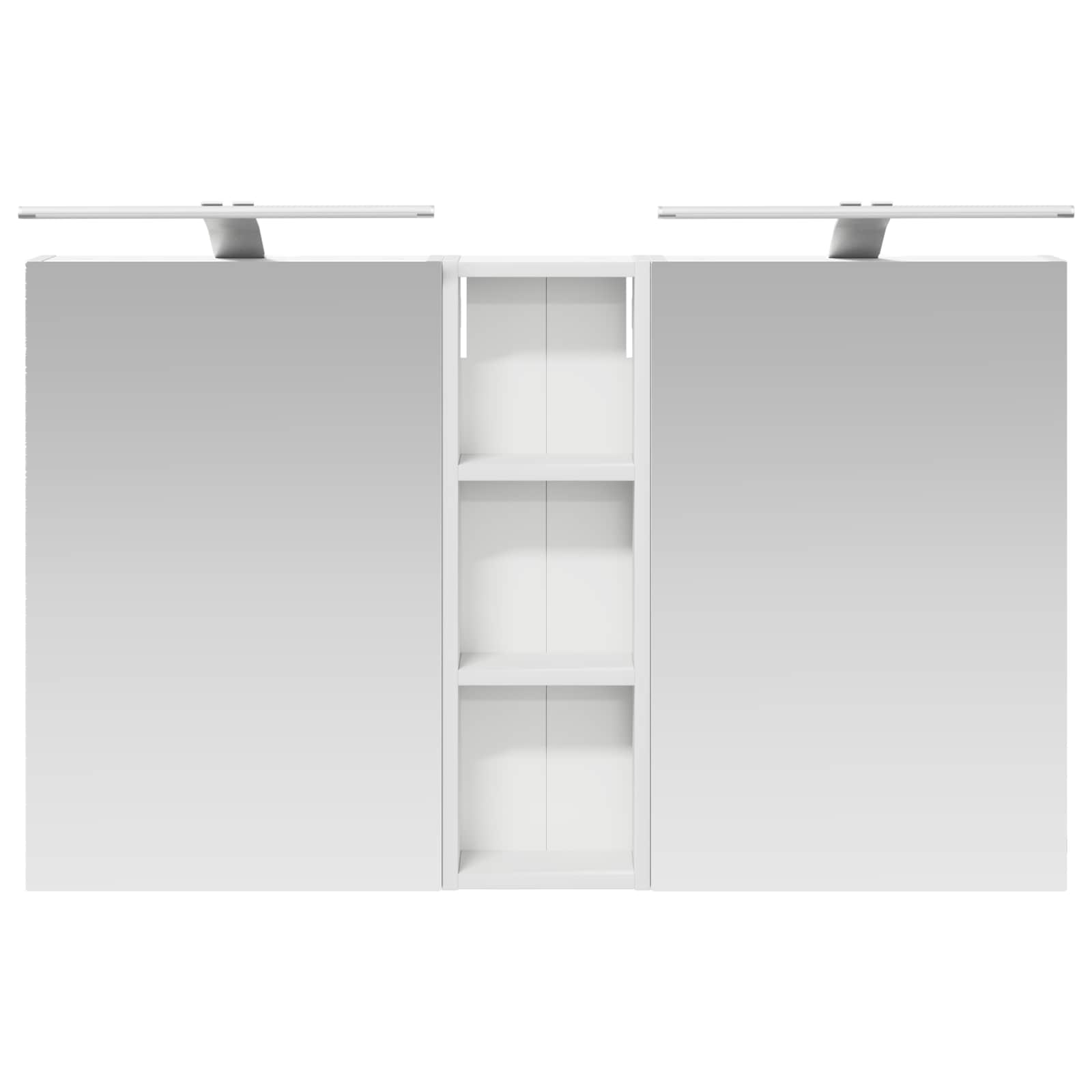 Badkamerkastenset 3 pcs 100 x 10,5 x 60,5 cm Bewerkt hout