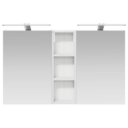 Badkamerkastenset 3 pcs 100 x 10,5 x 60,5 cm Bewerkt hout