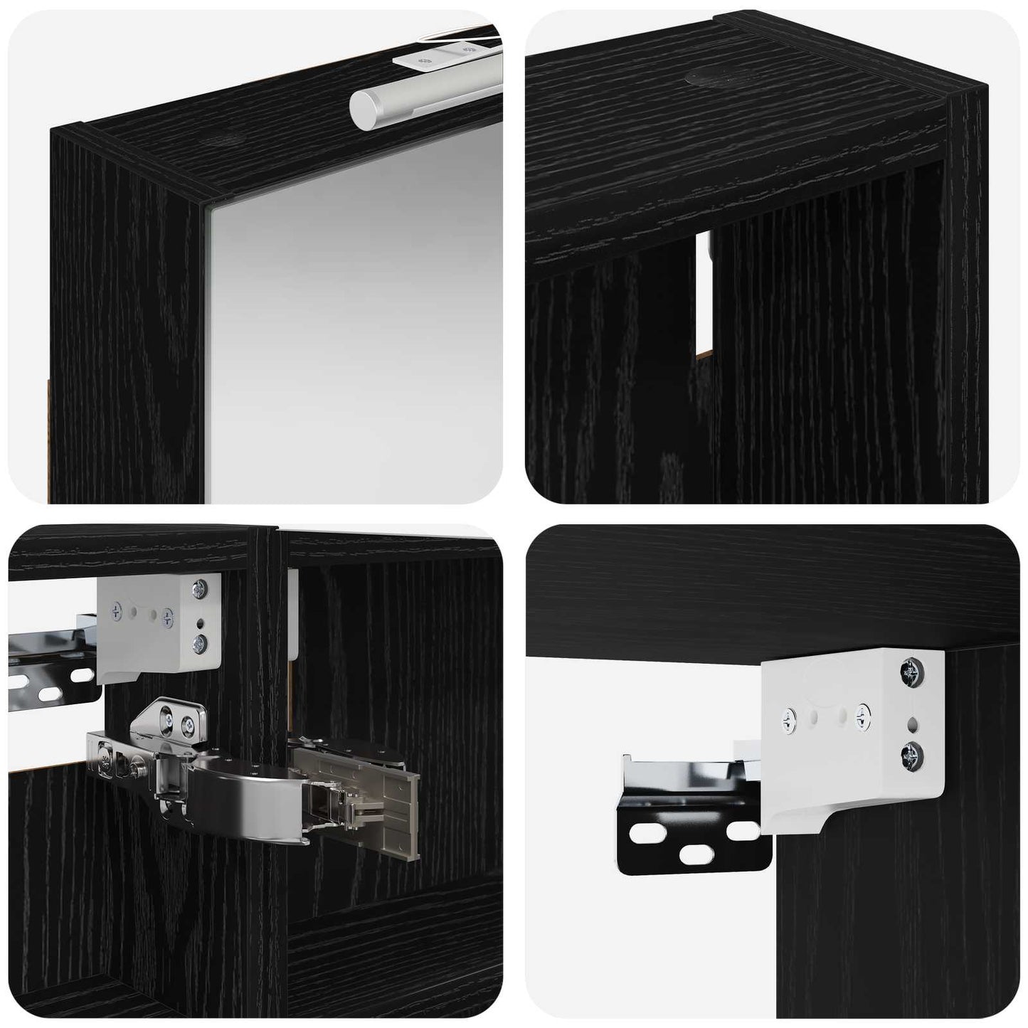 Badkamerkastenset 3 pcs 100 x 10,5 x 60,5 cm Bewerkt hout