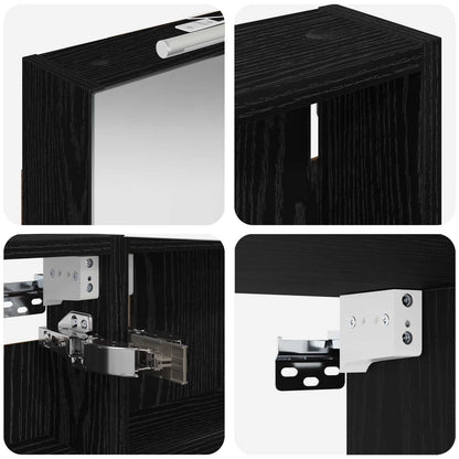 Badkamerkastenset 3 pcs 100 x 10,5 x 60,5 cm Bewerkt hout