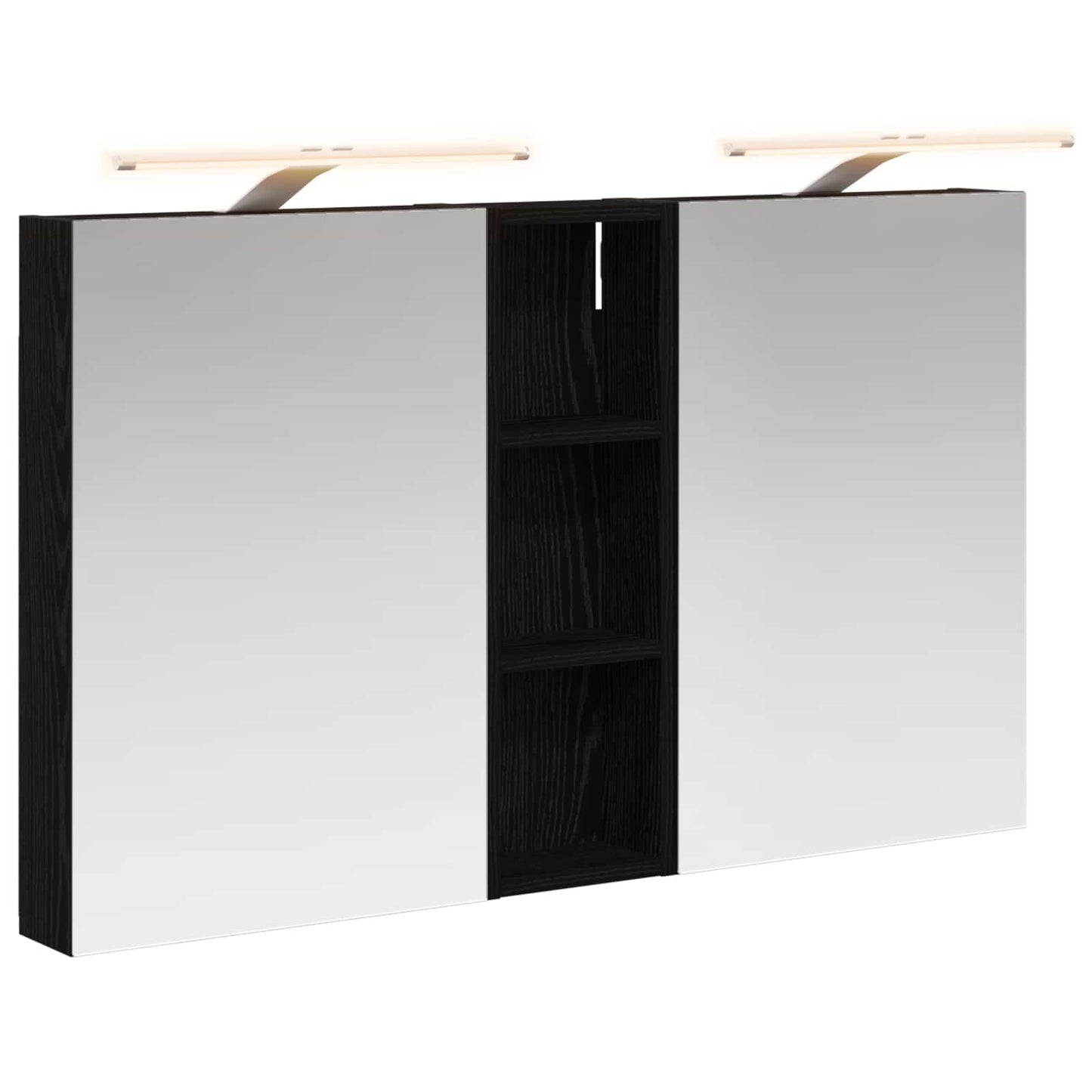 Badkamerkastenset 3 pcs 100 x 10,5 x 60,5 cm Bewerkt hout
