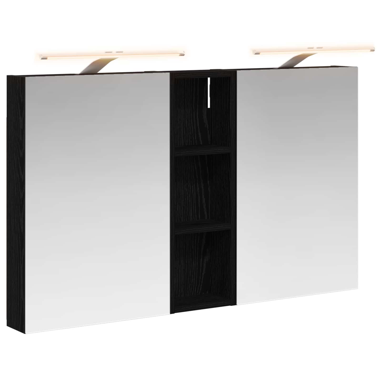 Badkamerkastenset 3 pcs 100 x 10,5 x 60,5 cm Bewerkt hout