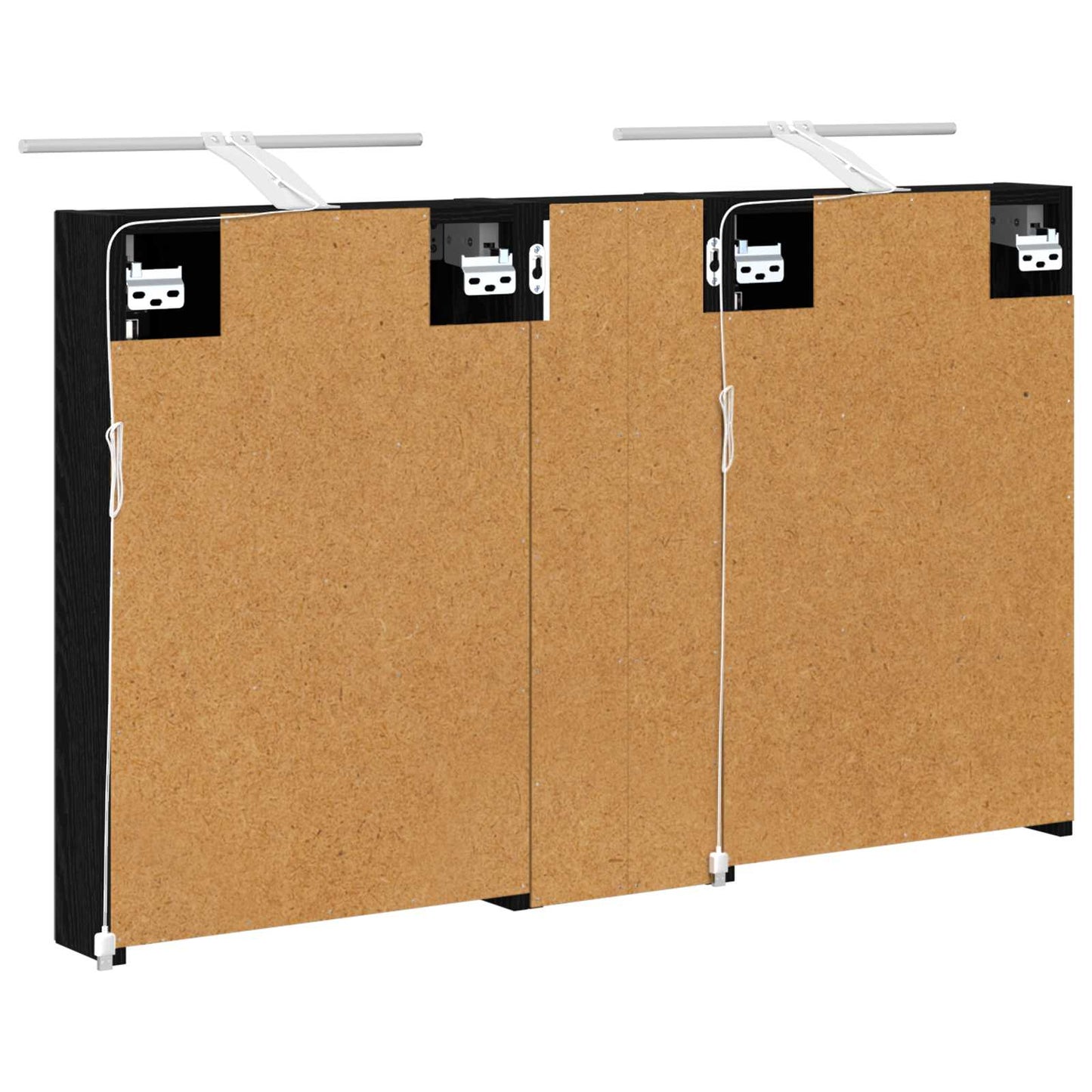 Badkamerkastenset 3 pcs 100 x 10,5 x 60,5 cm Bewerkt hout