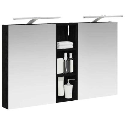 Badkamerkastenset 3 pcs 100 x 10,5 x 60,5 cm Bewerkt hout