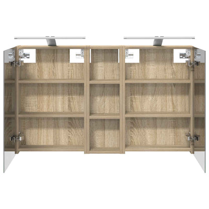 Badkamerkastenset 3 pcs 100 x 10,5 x 60,5 cm Bewerkt hout