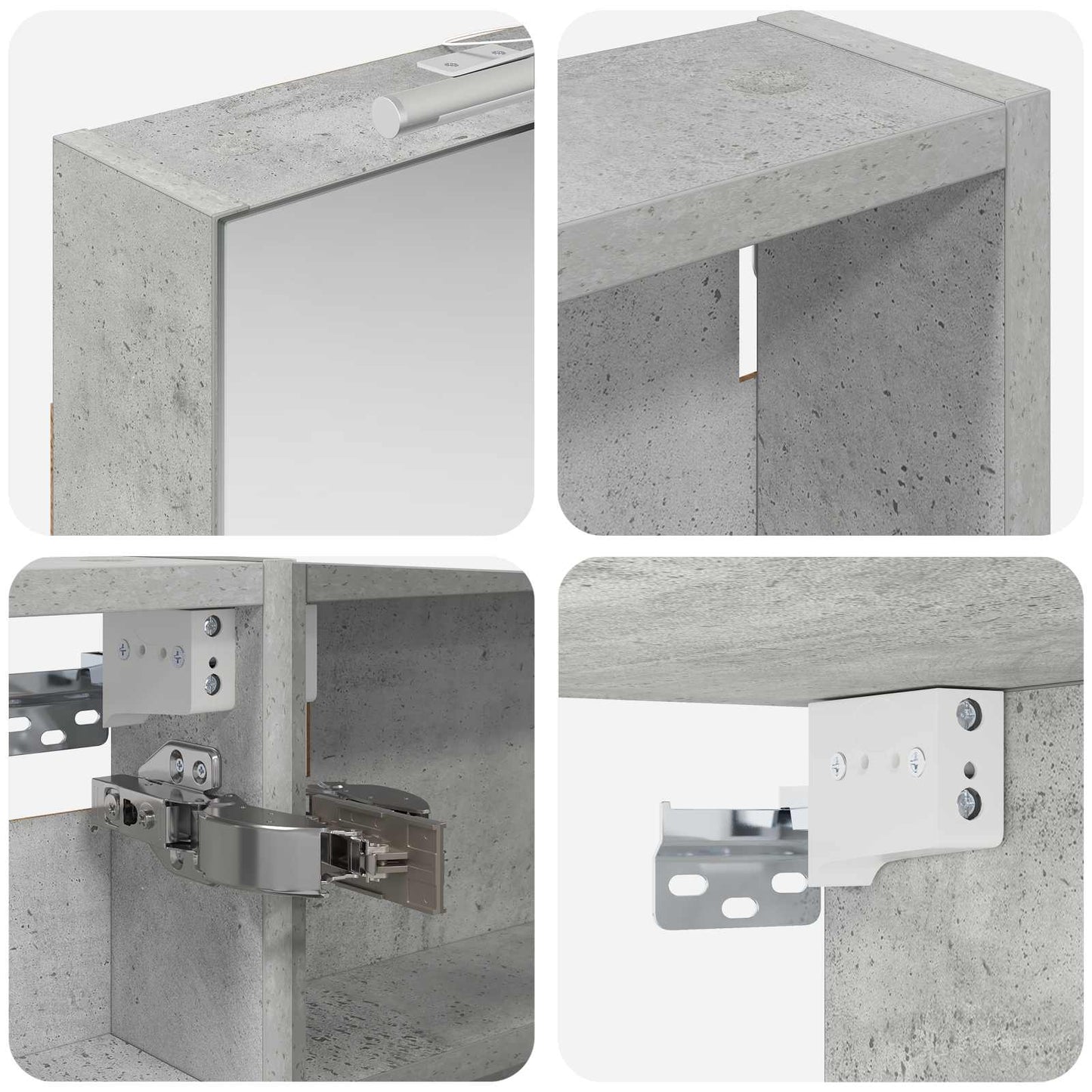 Badkamerkastenset 3 pcs 100 x 10,5 x 60,5 cm Bewerkt hout
