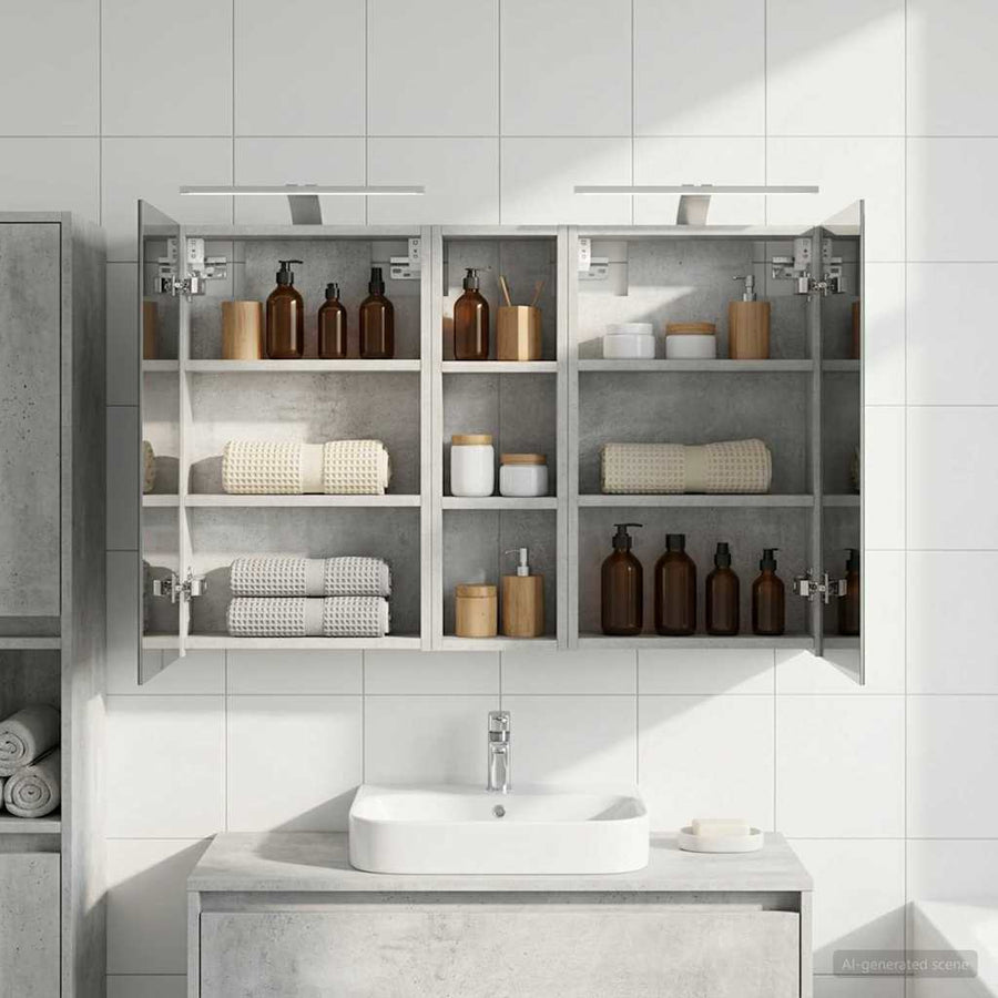 Badkamerkastenset 3 st 100 x 10,5 x 60,5 cm Bewerkt hout
