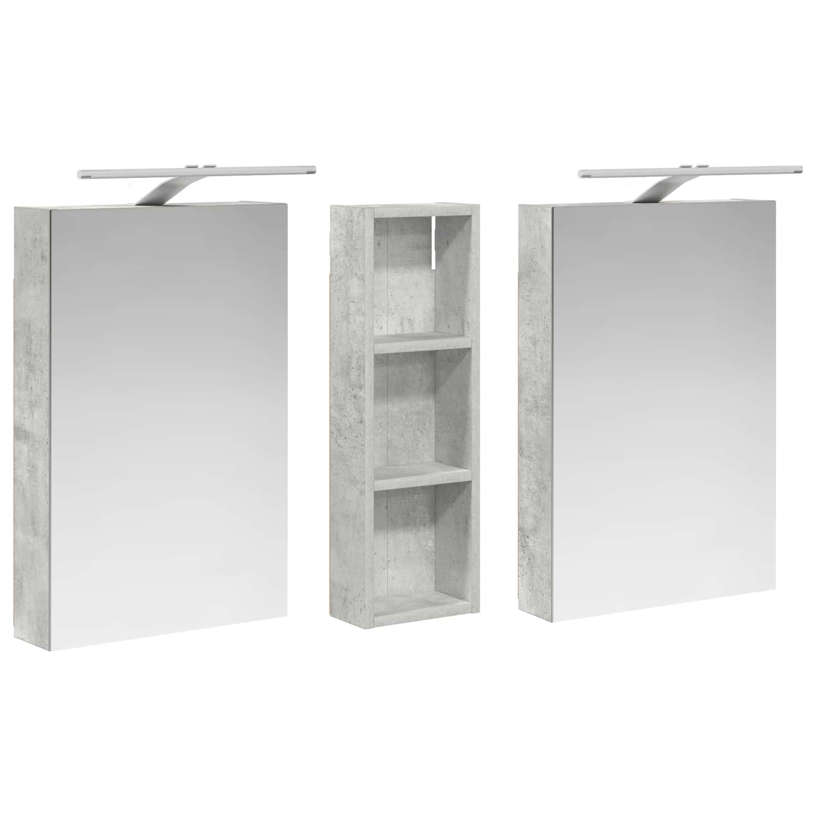 Badkamerkastenset 3 pcs 100 x 10,5 x 60,5 cm Bewerkt hout