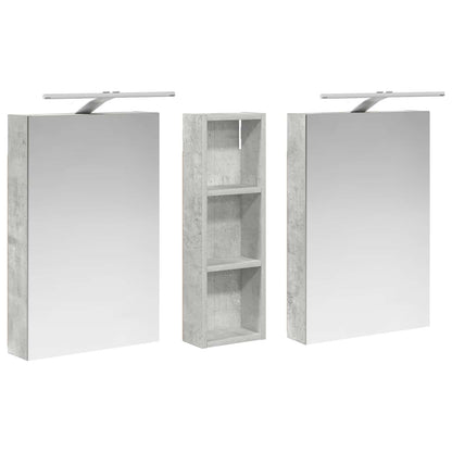 Badkamerkastenset 3 pcs 100 x 10,5 x 60,5 cm Bewerkt hout