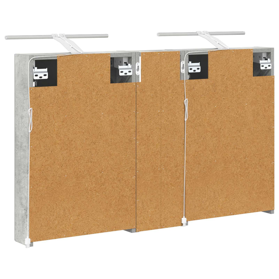 Badkamerkastenset 3 st 100 x 10,5 x 60,5 cm Bewerkt hout