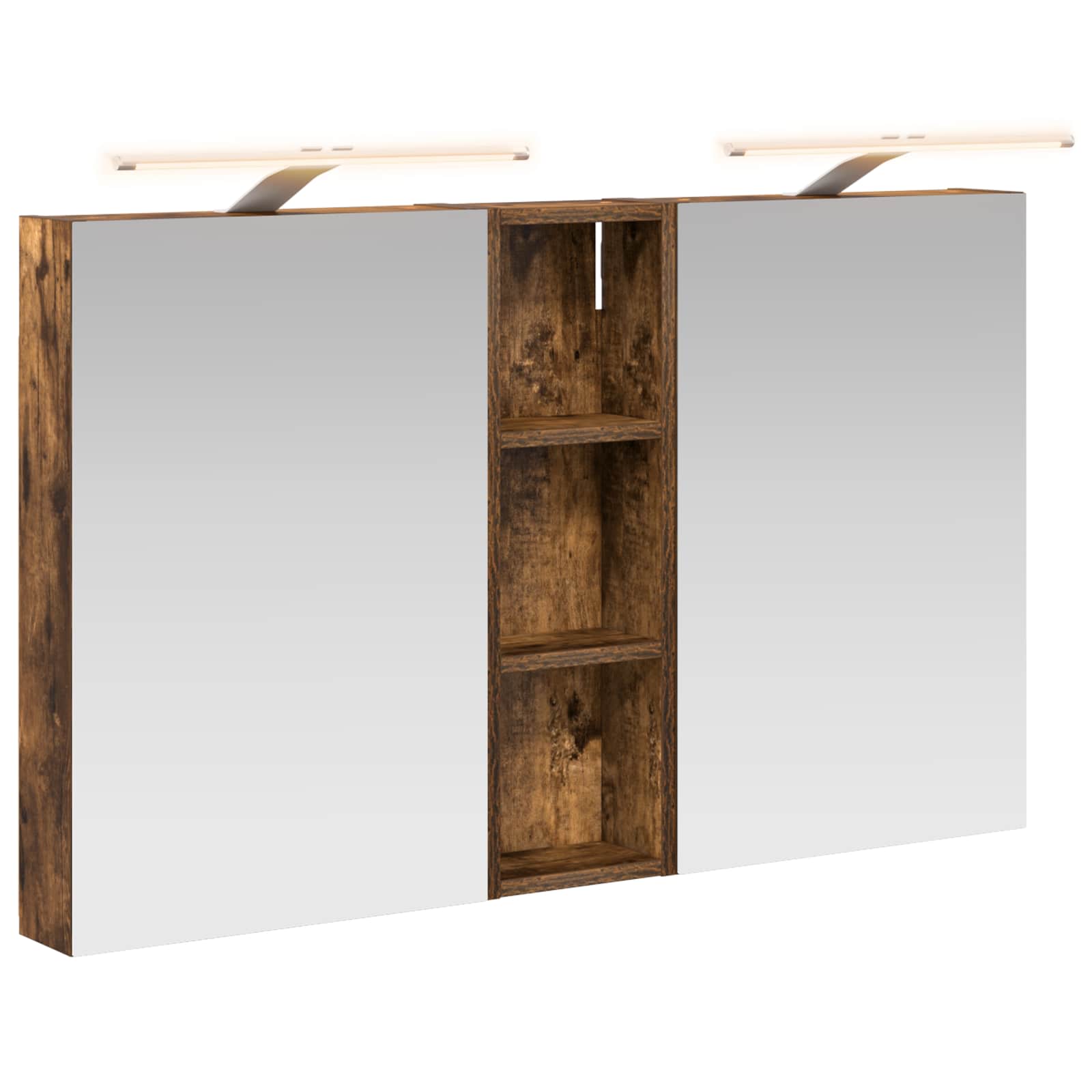 Badkamerkastenset 3 pcs 100 x 10,5 x 60,5 cm Bewerkt hout