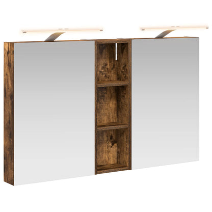 Badkamerkastenset 3 pcs 100 x 10,5 x 60,5 cm Bewerkt hout