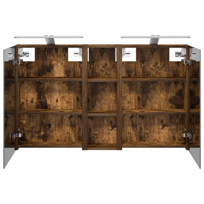 Badkamerkastenset 3 pcs 100 x 10,5 x 60,5 cm Bewerkt hout