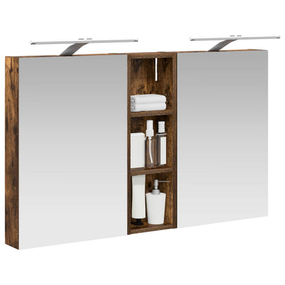 Badkamerkastenset 3 pcs 100 x 10,5 x 60,5 cm Bewerkt hout