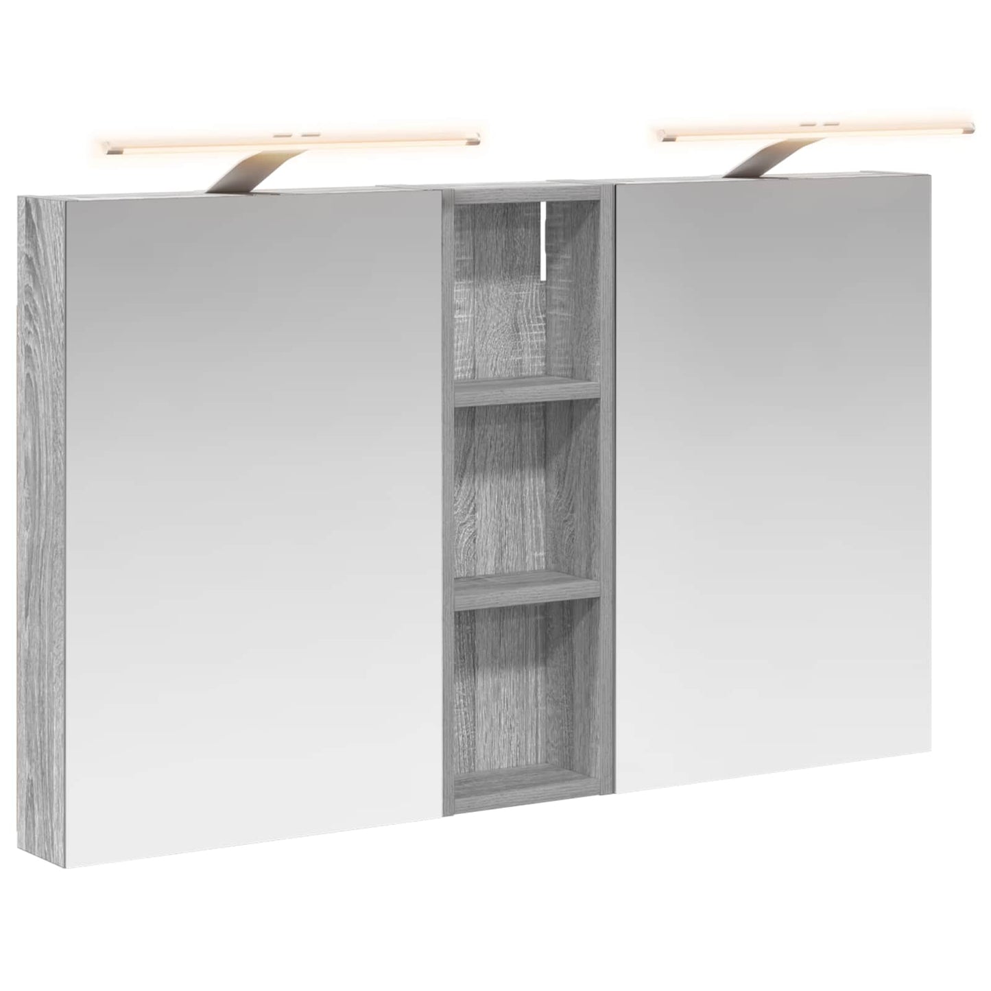 Badkamerkastenset 3 pcs 100 x 10,5 x 60,5 cm Bewerkt hout