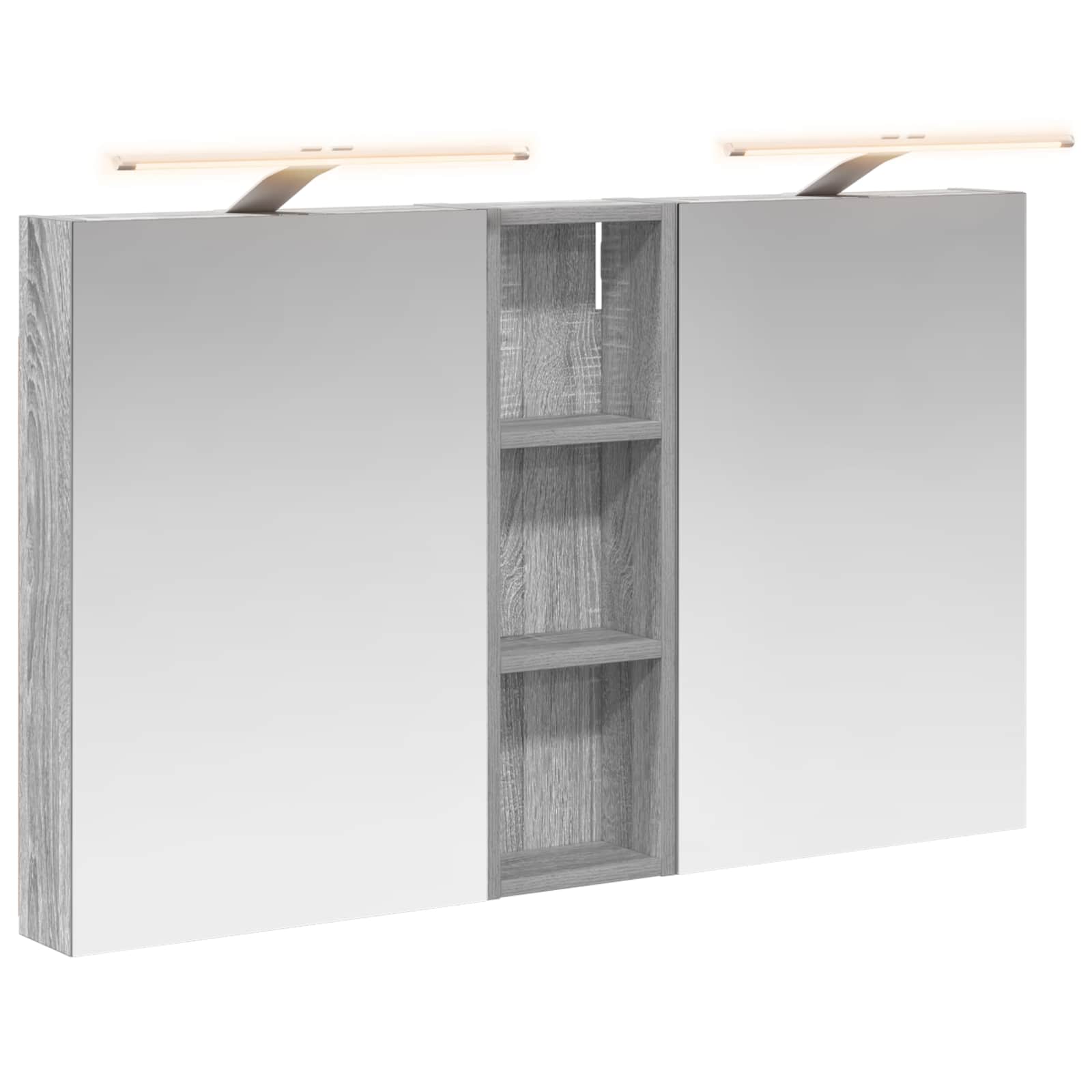 Badkamerkastenset 3 pcs 100 x 10,5 x 60,5 cm Bewerkt hout