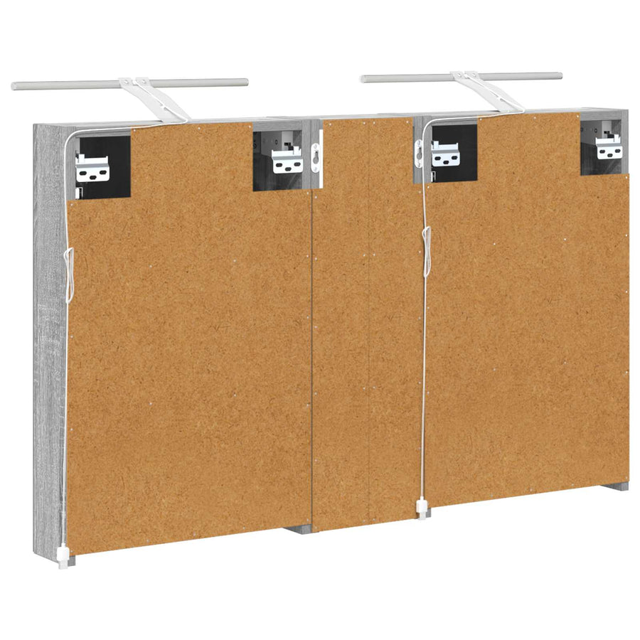 Badkamerkastenset 3 st 100 x 10,5 x 60,5 cm Bewerkt hout