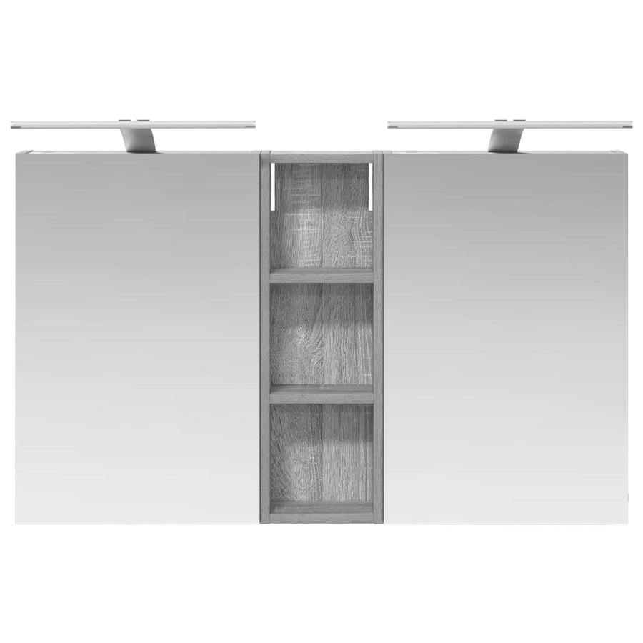 Badkamerkastenset 3 st 100 x 10,5 x 60,5 cm Bewerkt hout