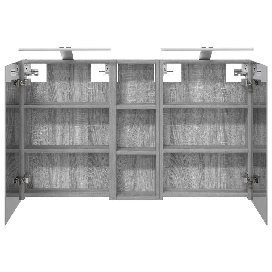 Badkamerkastenset 3 st 100 x 10,5 x 60,5 cm Bewerkt hout