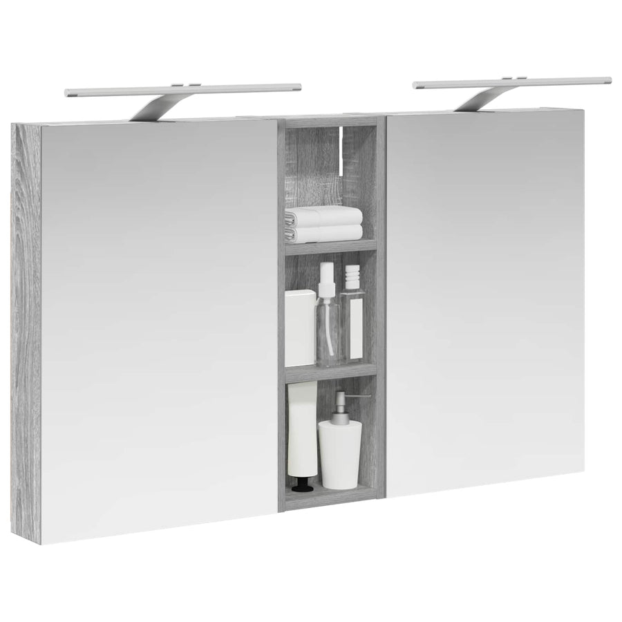 Badkamerkastenset 3 st 100 x 10,5 x 60,5 cm Bewerkt hout
