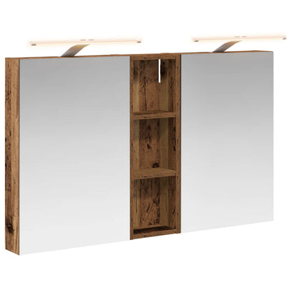 Badkamerkastenset 3 pcs 100 x 10,5 x 60,5 cm Bewerkt hout