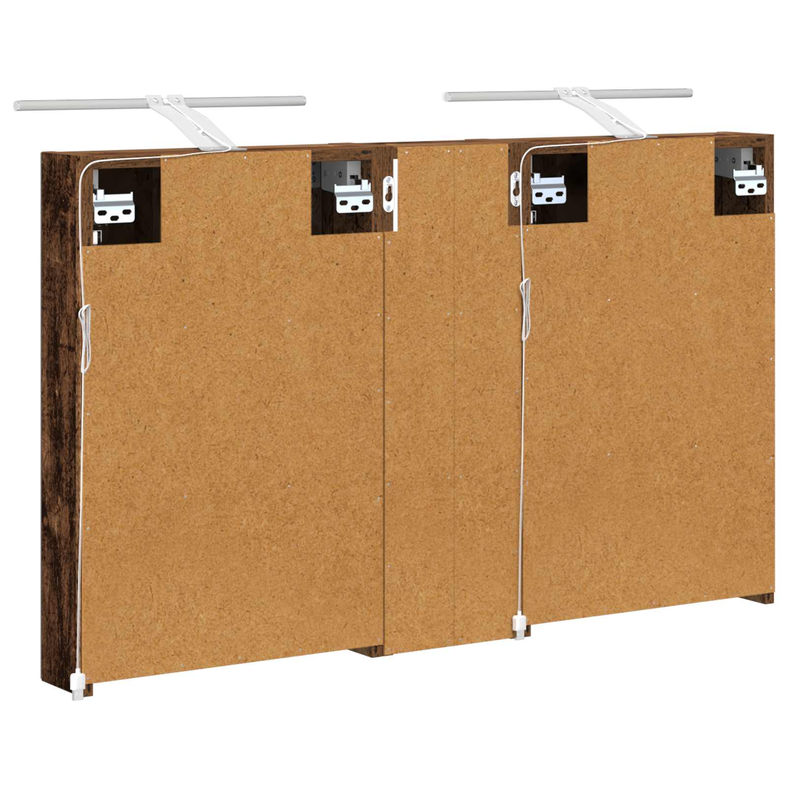 Badkamerkastenset 3 pcs 100 x 10,5 x 60,5 cm Bewerkt hout