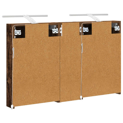 Badkamerkastenset 3 pcs 100 x 10,5 x 60,5 cm Bewerkt hout