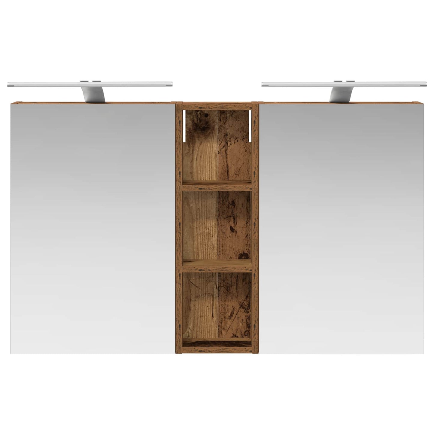 Badkamerkastenset 3 pcs 100 x 10,5 x 60,5 cm Bewerkt hout