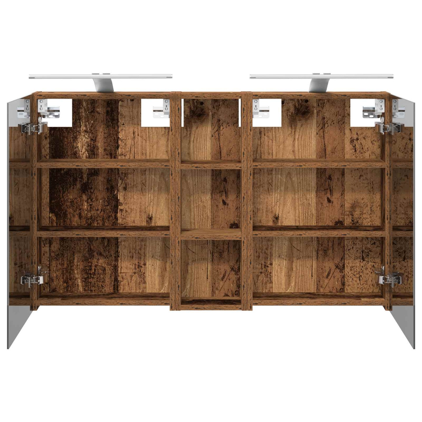 Badkamerkastenset 3 pcs 100 x 10,5 x 60,5 cm Bewerkt hout