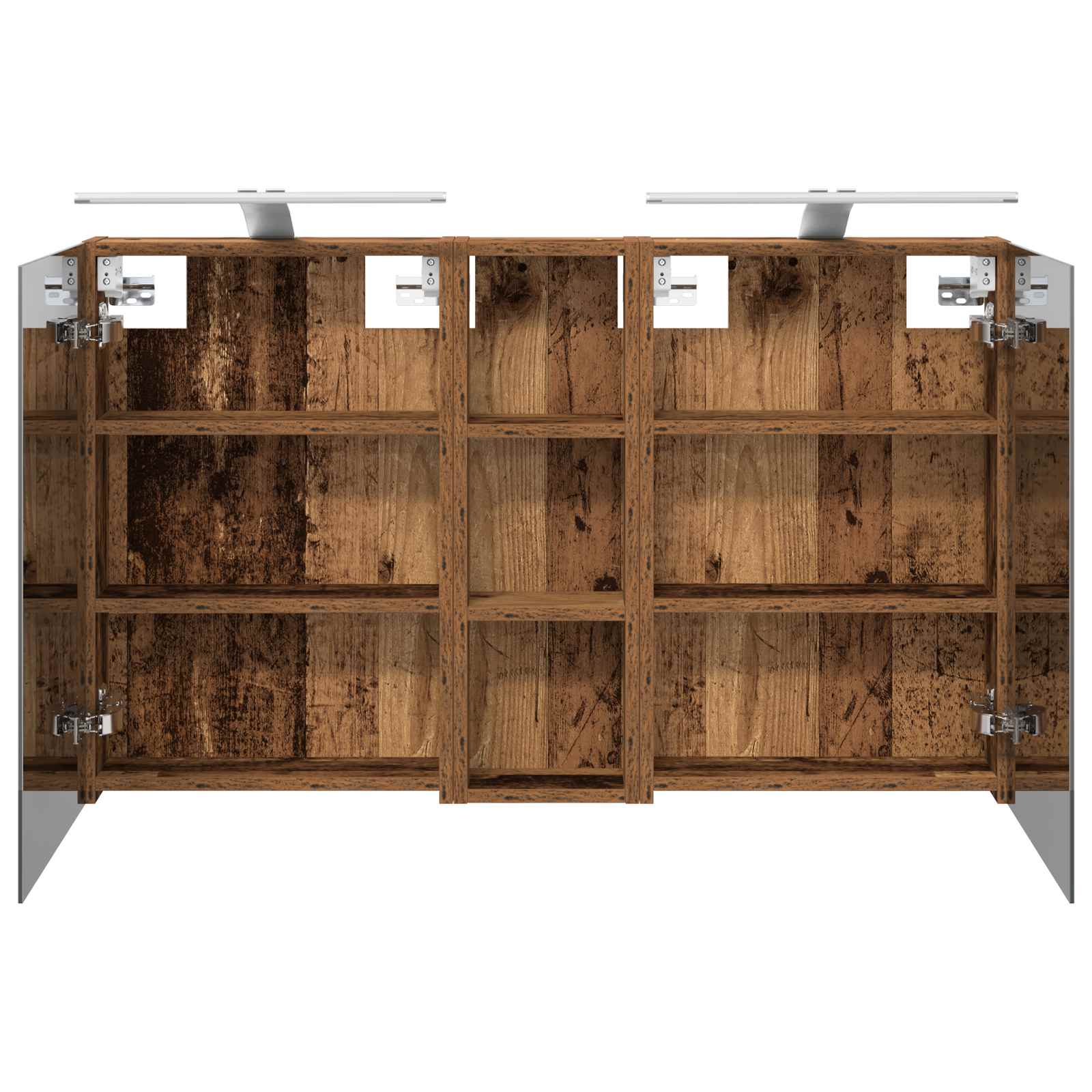 Badkamerkastenset 3 pcs 100 x 10,5 x 60,5 cm Bewerkt hout