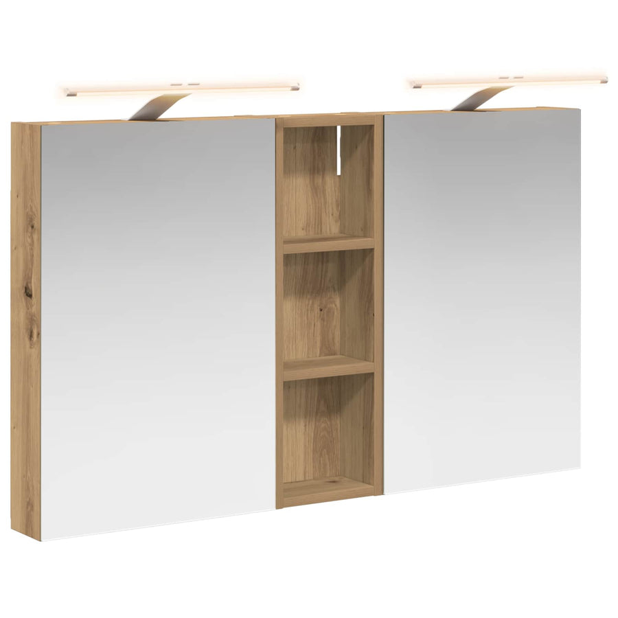 Badkamerkastenset 3 pcs 100 x 10,5 x 60,5 cm Bewerkt hout