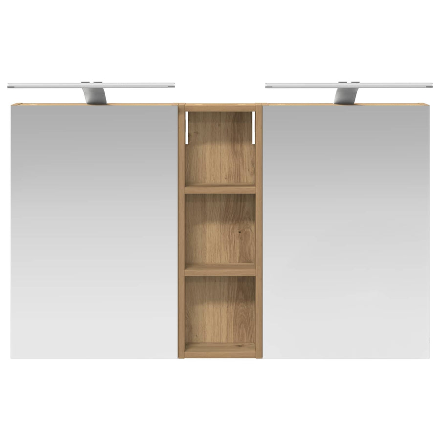 Badkamerkastenset 3 pcs 100 x 10,5 x 60,5 cm Bewerkt hout