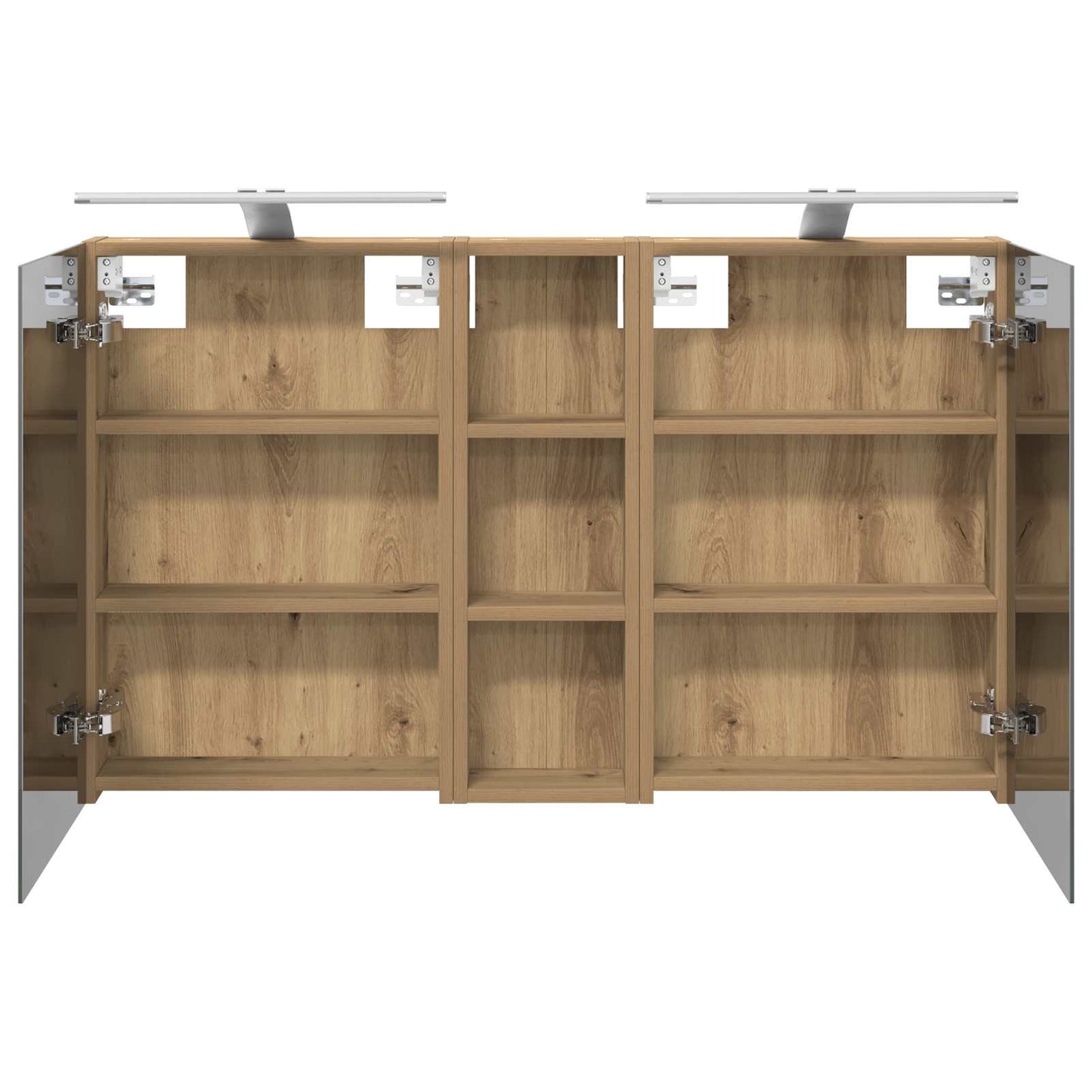 Badkamerkastenset 3 pcs 100 x 10,5 x 60,5 cm Bewerkt hout